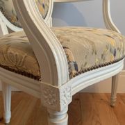 Chair and armchair medallion, Louis XVI style, circa 1950