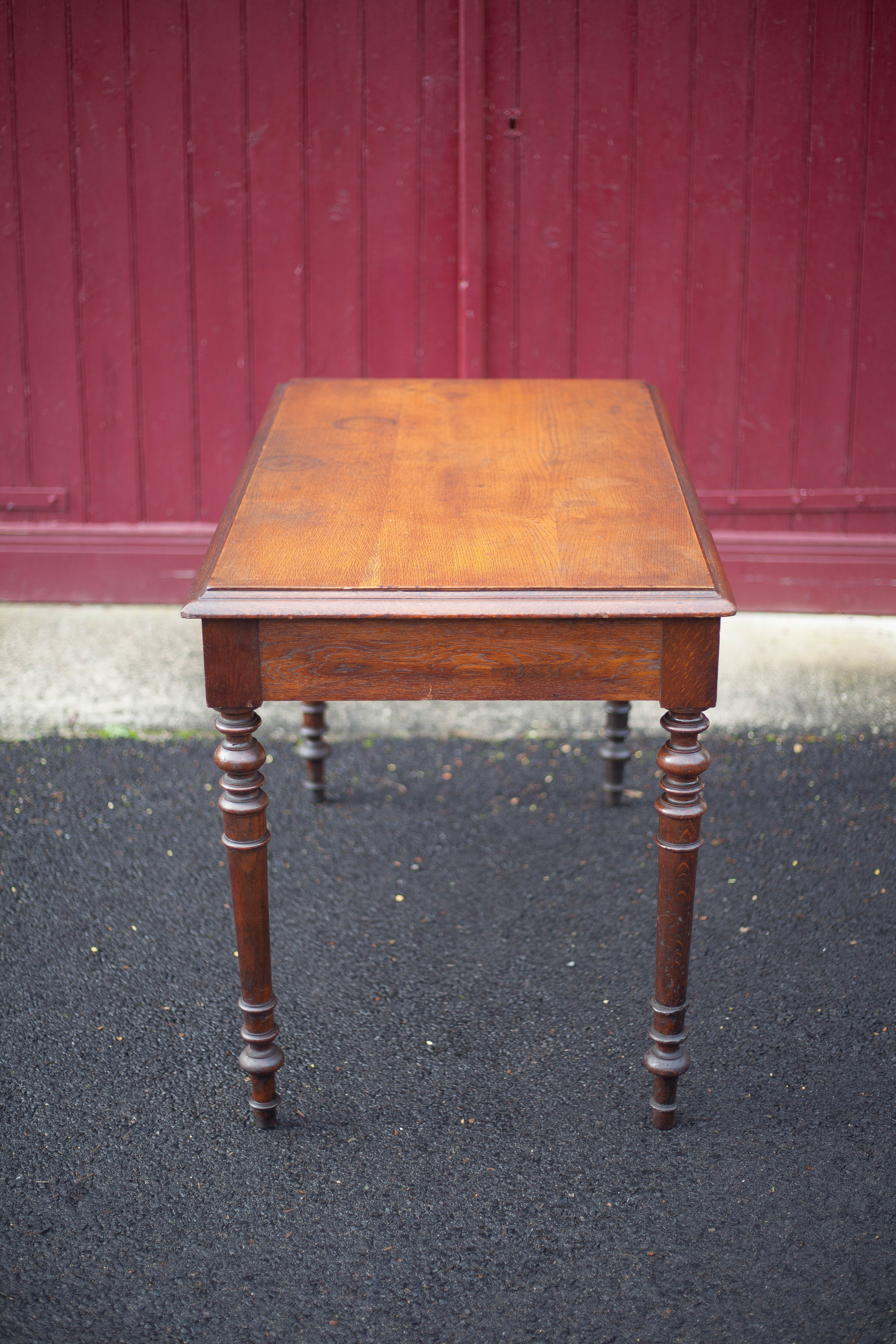 Table or desk Louis Philippe with two drawers
