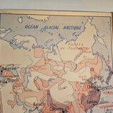 Old school map of geography of Australia and Asia double-sided