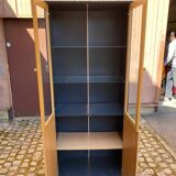 90cm grey wooden industrial display case