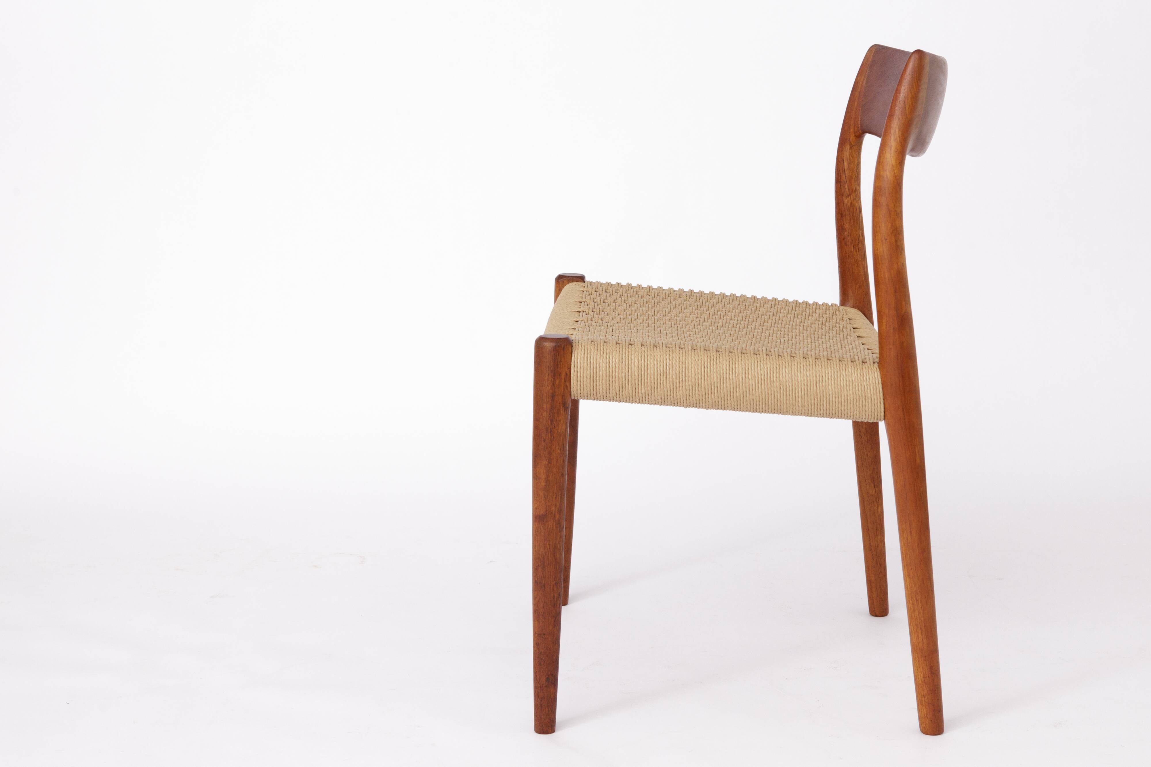 Niels Møller Dining Chair Set (6) – Models 77 & 57, Teak, Danish Cord