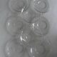 Set of 8 clear glass dessert plates – beaded rim – style