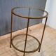 Gueridon rond verre et metal