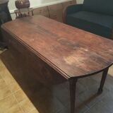Table with flaps shutters oval wood 1900