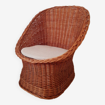 Vintage wicker armchair