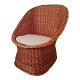 Vintage wicker armchair