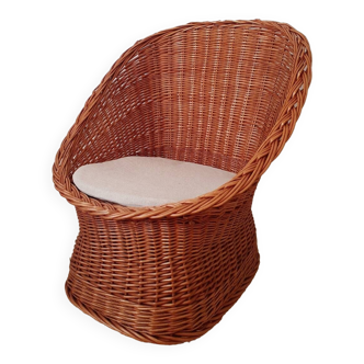 Vintage wicker armchair