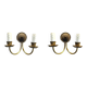 Pair of Louis XVI style wall lights. Vintage 50s