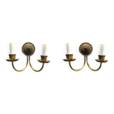 Pair of Louis XVI style wall lights. Vintage 50s