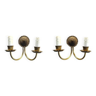 Pair of Louis XVI style wall lights. Vintage 50s
