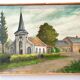 Oil on canvas Church, Belgian School, H. Sauvé, 1977.