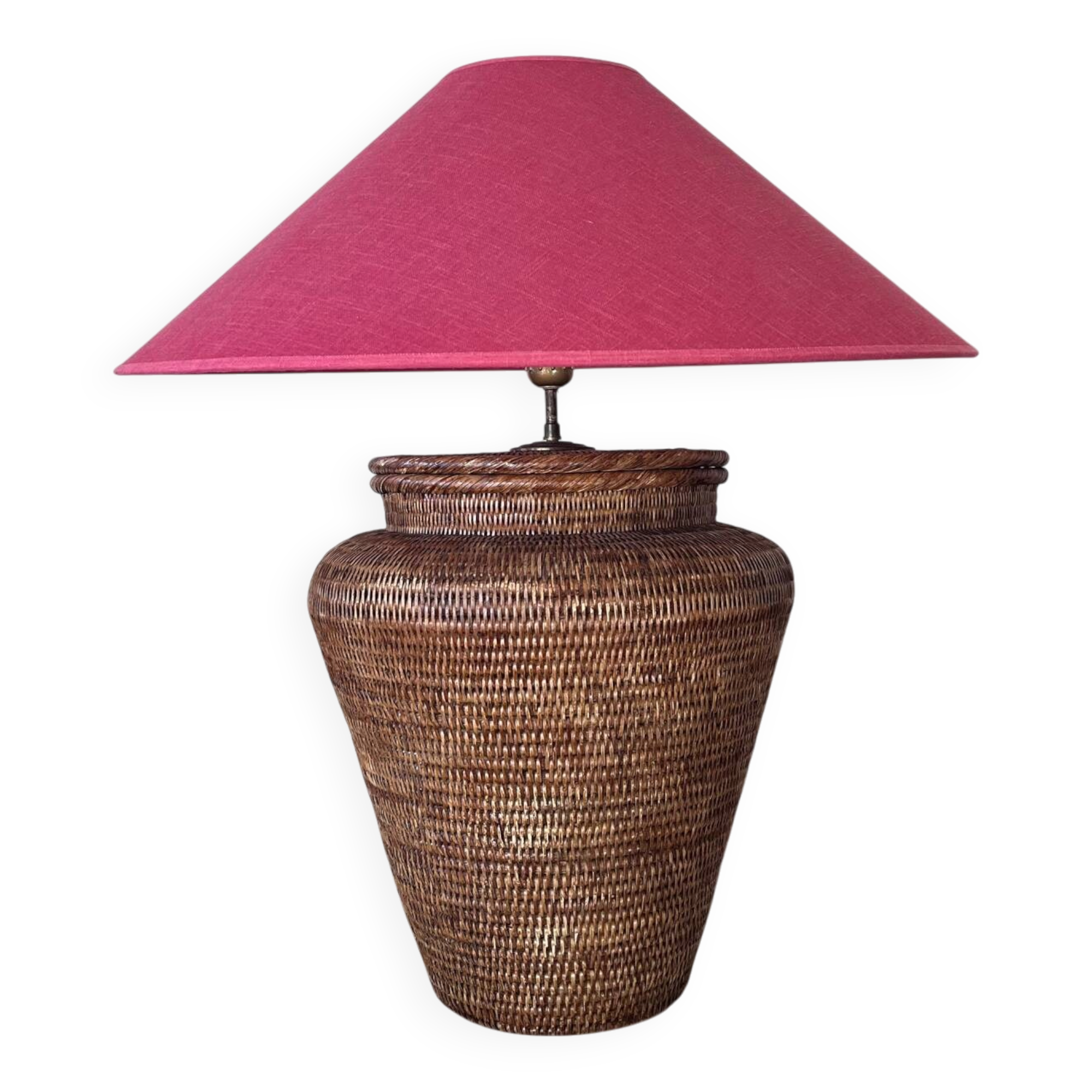 Bamboo rattan lamp from the 1980s.