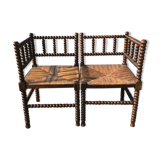 Pair of mulched corner chairs 1930