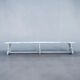 French wooden farmhouse bench / garden bench / 1960s