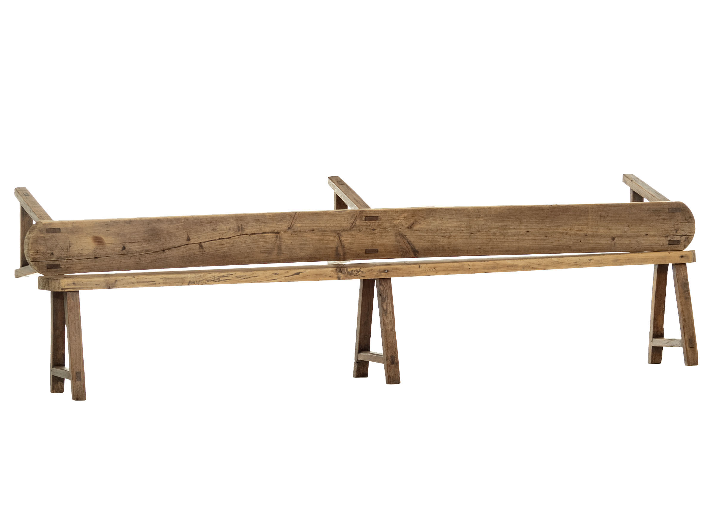 Pair of old benches for farm table