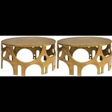 Paire de tables brutalistes Vlab finition bronze