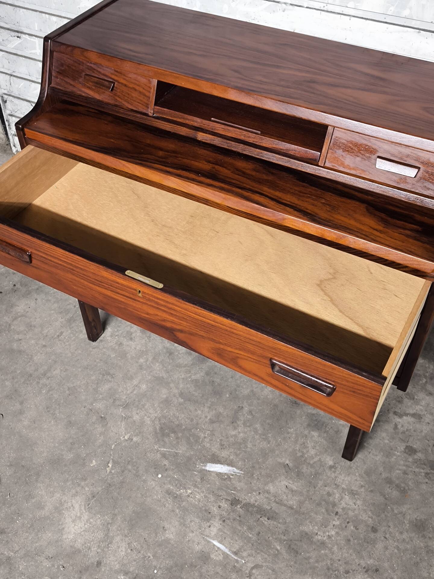 Vintage Scandinavian secretary Arne Wahl Iversen 1960 rosewood