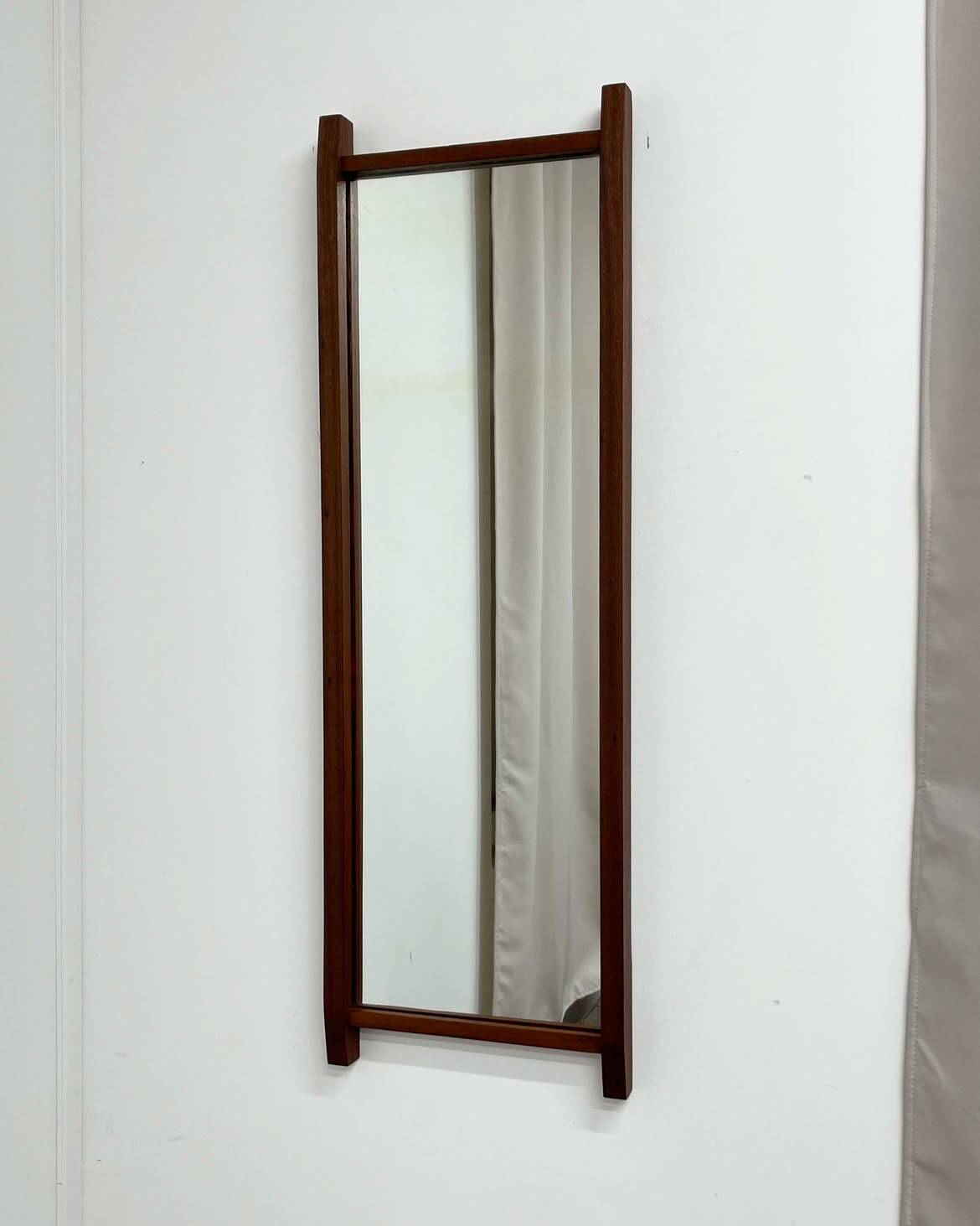 Rectangular teak mirror