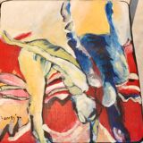 One off Hand painted set of four ‘Luisa’ Dining Chairs by Marcello Cuneo