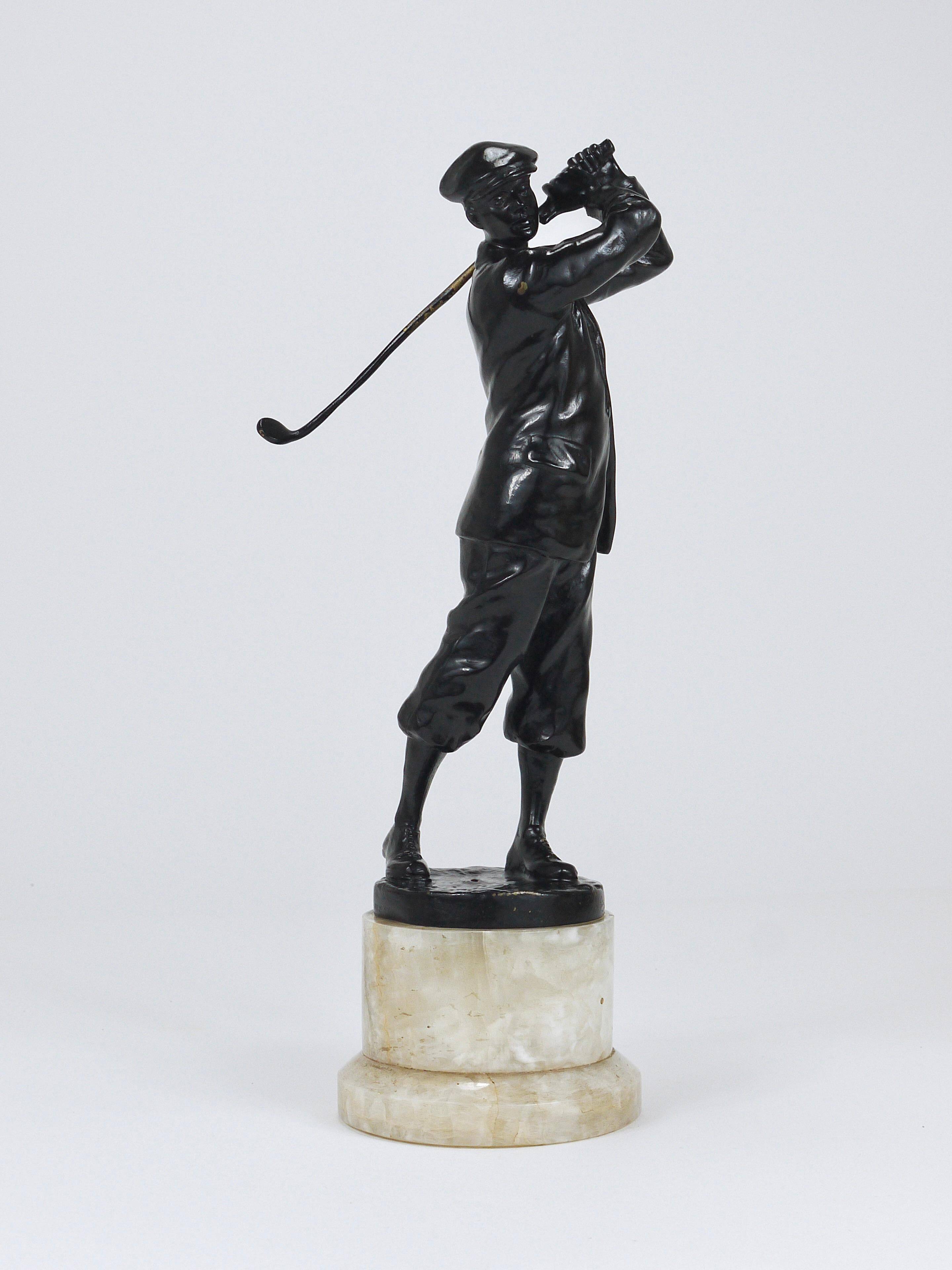 Bronze statue of the golfer Harry Vardon from the 1920s, Richard Thuss, Argentor Vienna.