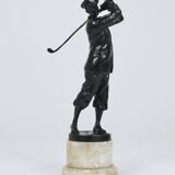 Bronze statue of the golfer Harry Vardon from the 1920s, Richard Thuss, Argentor Vienna.