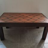 Solid wood coffee table and tiles