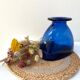 Vintage cobalt blue glass vase