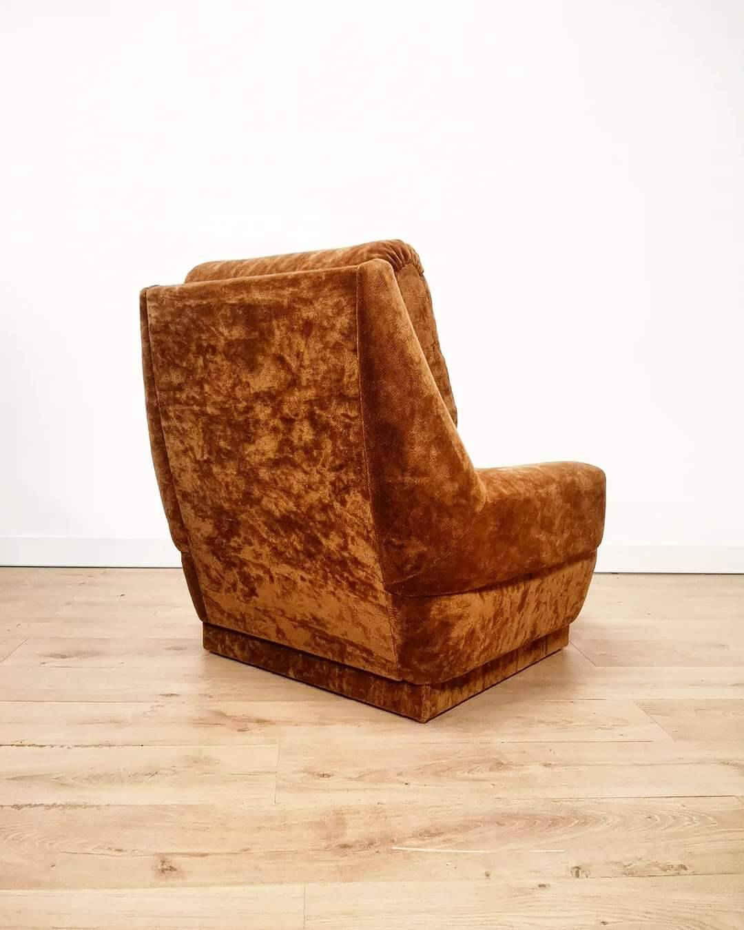 Velvet armchair from the 70s