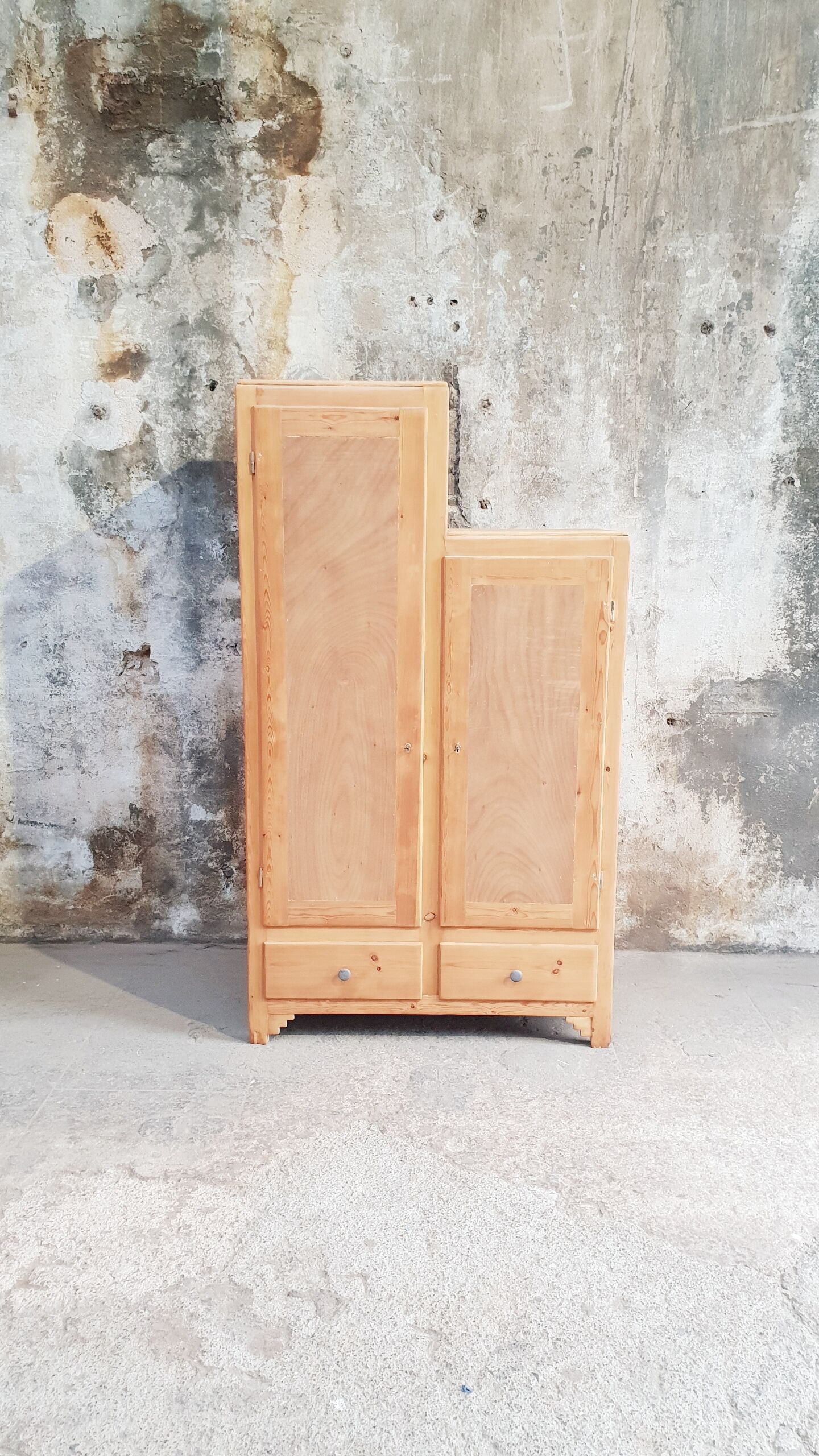 Vintage asymmetrical cabinet