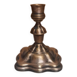 Silver metal candle holder