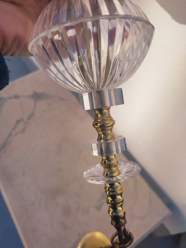Suspension mouchoir en verre nuagé de Clichy
