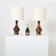 Pair of glass lamps Murano by Vincenzo Nason 1960