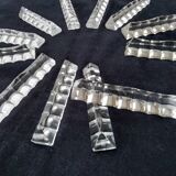 Box of 12 triangular lead crystal knife holders