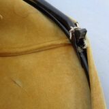 Danish Suede Folding Balloon Chair by Hans Olsen for Lea, 1960s