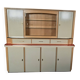 Modernist buffet in almond green & vermilion red 50
