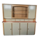 Modernist buffet in almond green & vermilion red 50