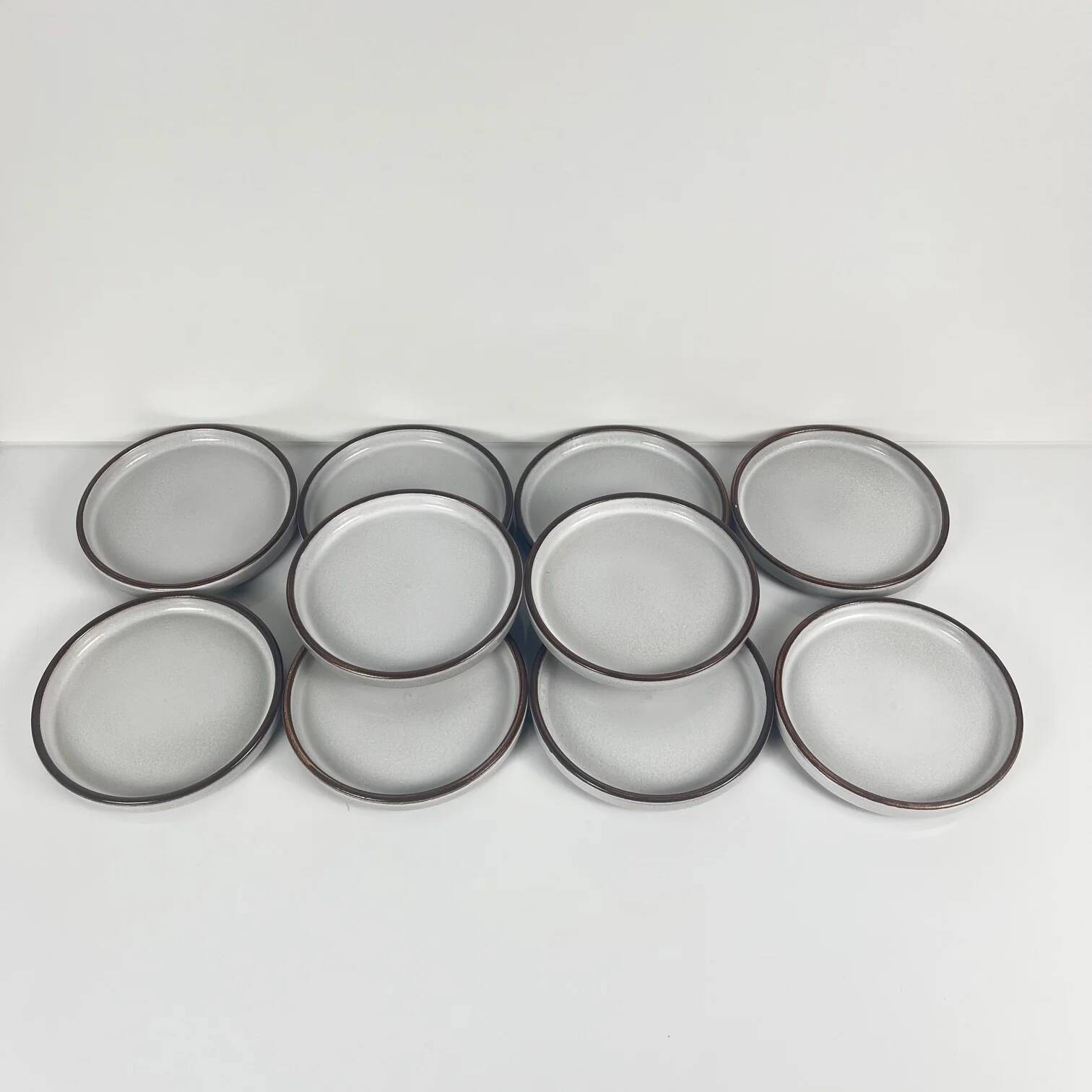 Lot de 10 assiettes à pain / Tapas Niderviller en grès