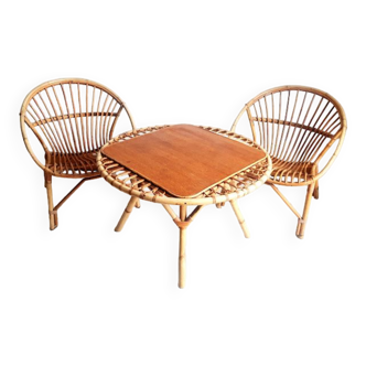 Rattan garden furniture 1960