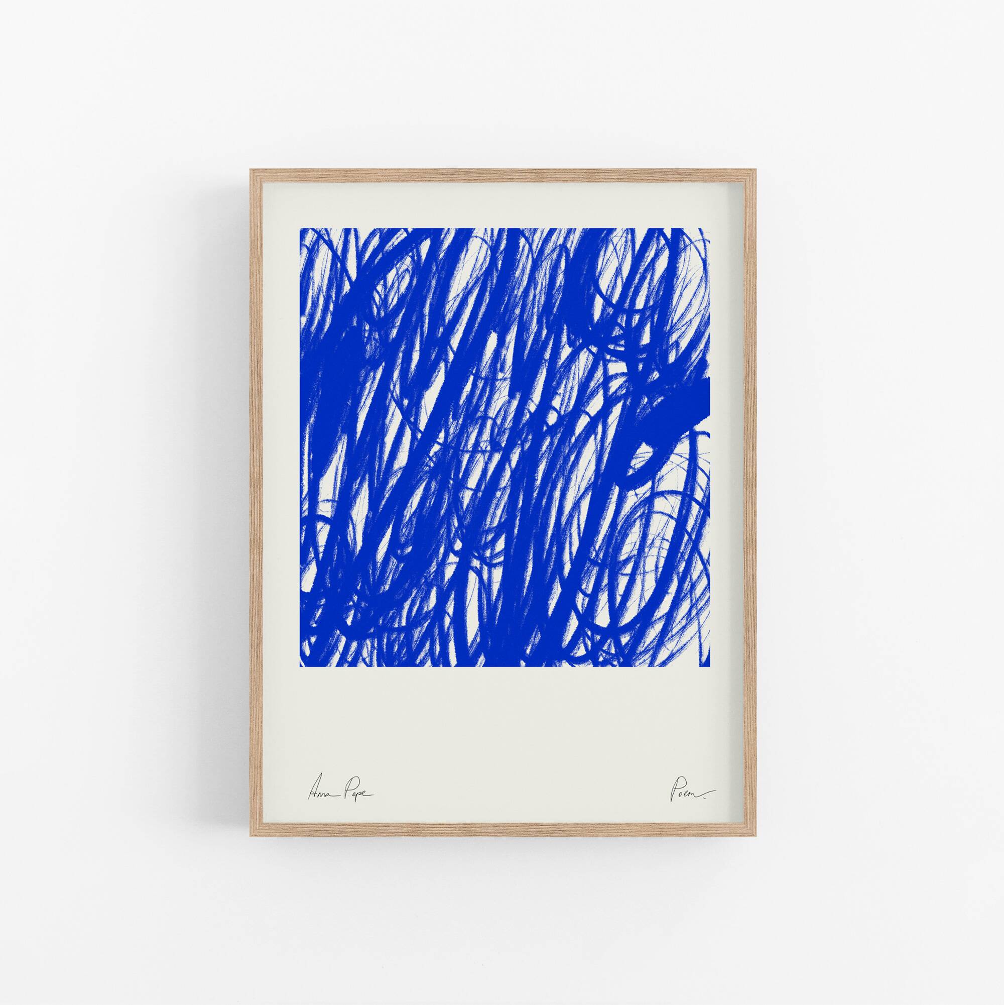 Abstract blue painting giclee print