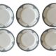 6 antique flat plates in Saint-Amand earthenware (Nord)
