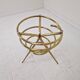 Elegant Italian Mid-Century Side Table with Sculptural Brass Base, 1970's