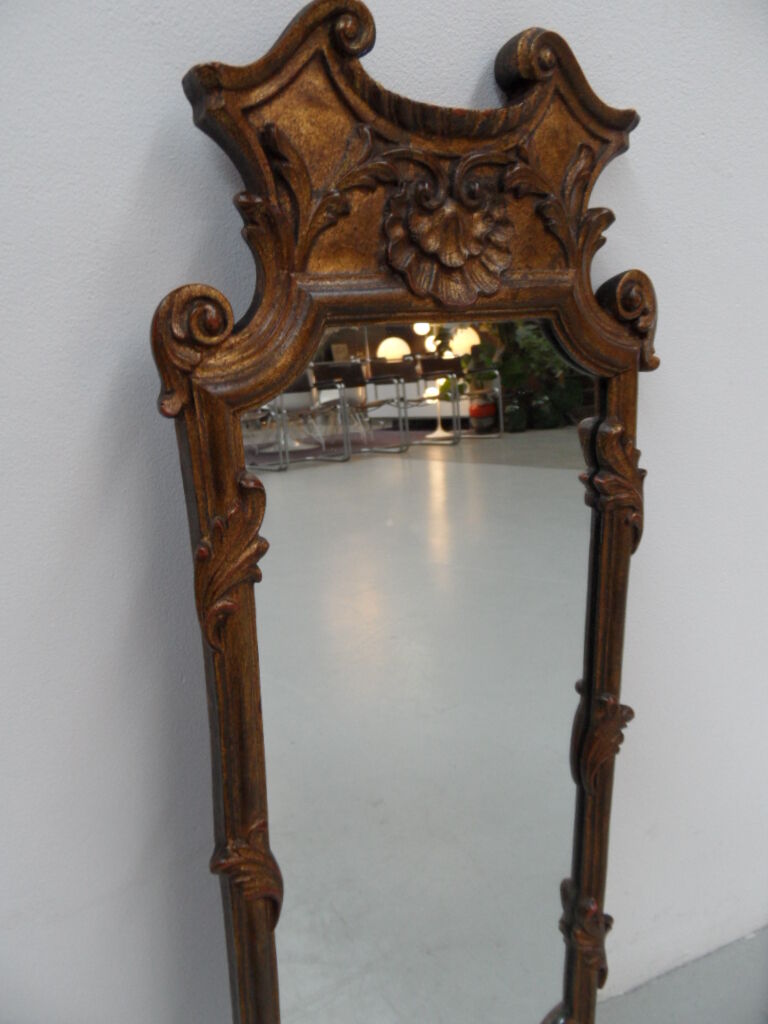 Miroir doré italien vintage 27x74cm