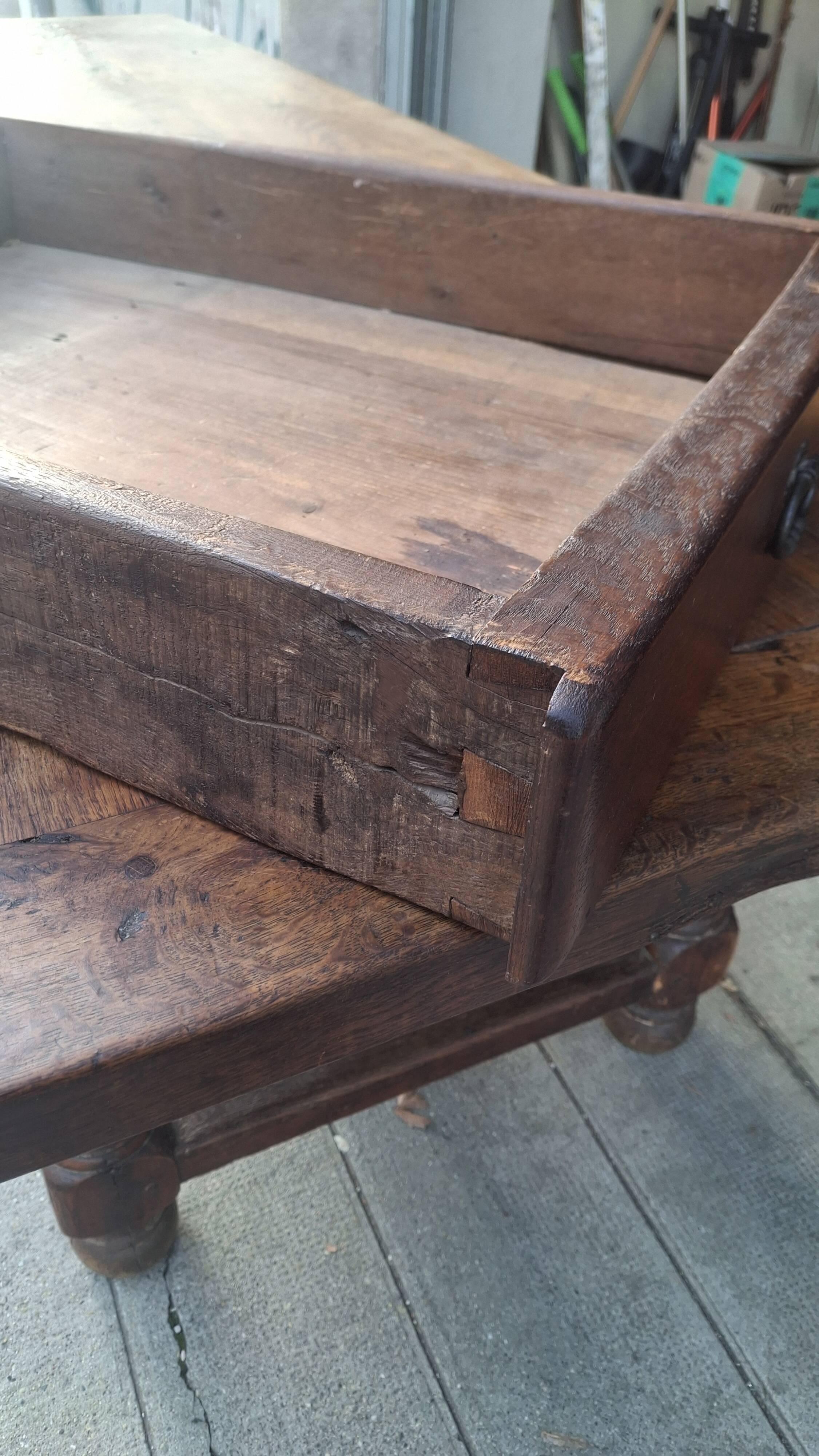 Large oak farmhouse table