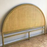 Rattan and bamboo headboard
