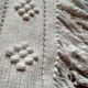 White cotton bed top, old crochet bed throw