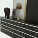 Grand buffet modulaire en bois ébène avec accents en aluminium des années 1980