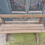 Banc ancien en bois, France XIXème