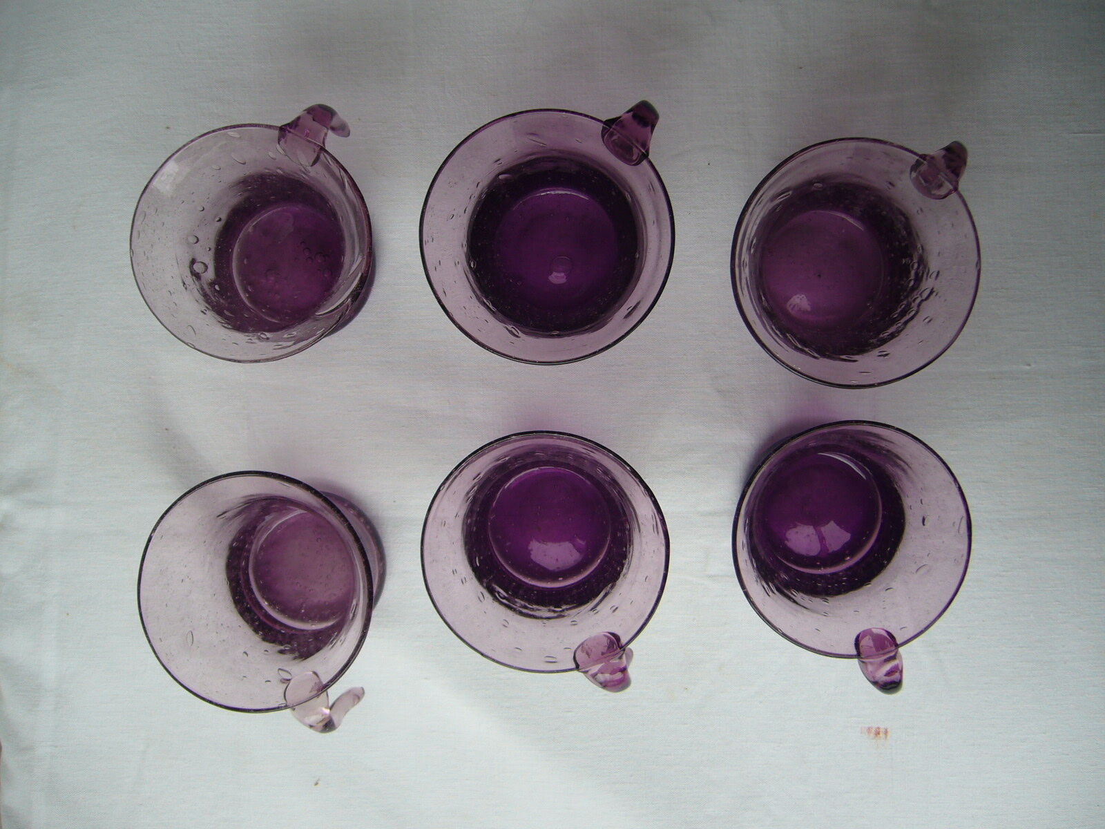 Biot purple blown glass cocktail service