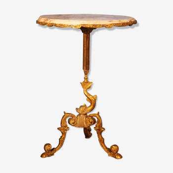 Stone and  bronze side table 19th