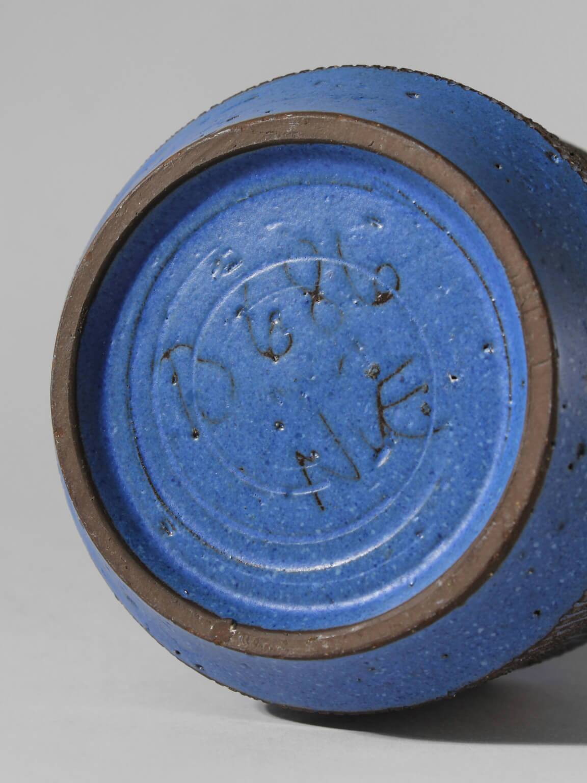 Ninnie Forsgren Blue Ceramics Vase, 1960s, Sweden